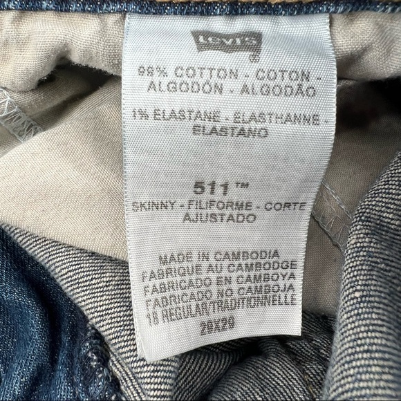 Levi's 511 Skinny Jeans Size 18 Boy’s - Picture 4 of 9